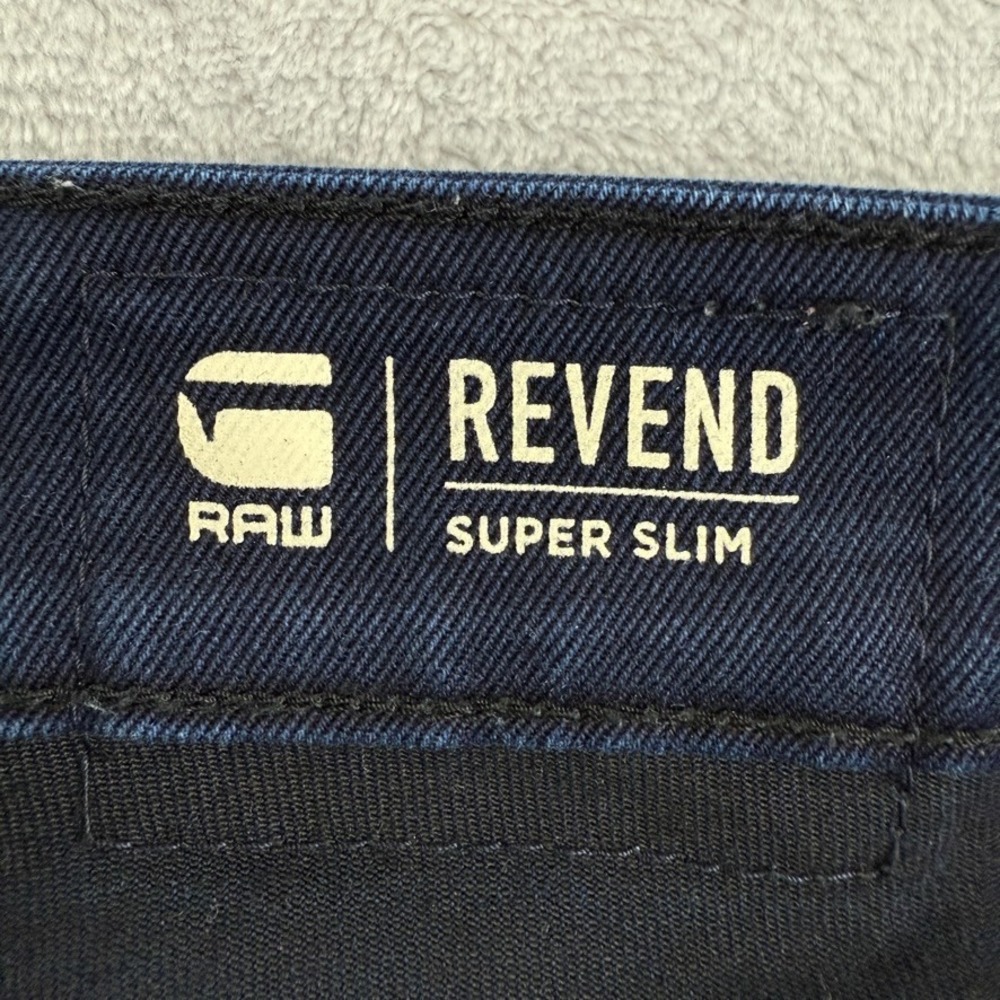 G Star Raw Jeans Mens 29x30 Blue Revend Slim Tapered Dark Wash Denim - Picture 6 of 12